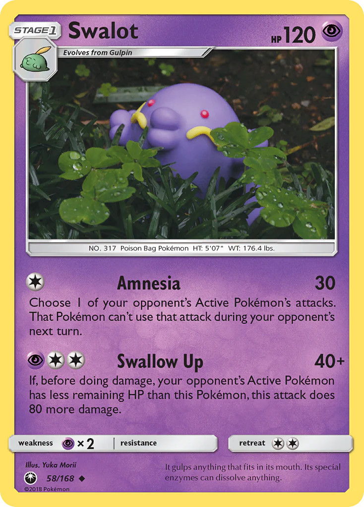 Swalot (58/168) [Sun & Moon: Celestial Storm] Moderately Played Pokemon TCG