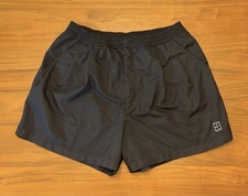 Vintage Nike Challenge Court Shorts Mens XL Black Button 90s Y2K 5 Tennis Gym