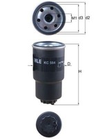 Neu - Mahle KC584 Kraftstofffilter FüR Mazda