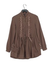 HIGH Shirt Midi Dress UK10 in Brown