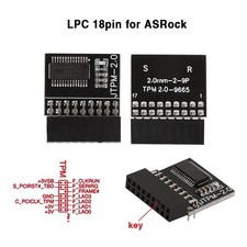 TPM 2.0 Module LPC 18 Pin Remote Card Encryption Security Module for ASROCK