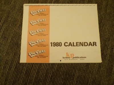 1980 Old Cars News and Marketplace Calendar Iola Auto Wi Krause Publications