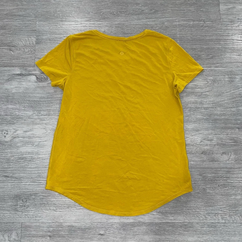 Camiseta feminina Lululemon Love bainha curva tripulação 6? Camiseta de treinamento manga curta - Imagem 2 de 4