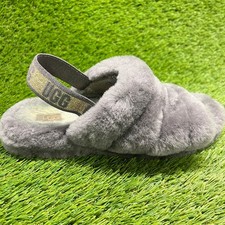 UGG Fluff Yeah Slide Womens Size 5 Gray Casual Classic Comfort Slip On Slippers