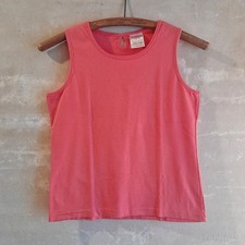 516a. peach pink vintage Basic Image sleeveless 90s y2k tank top, 10/12