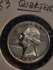 1953 25C Washington Quarter Cameo Proof, Free Delv.