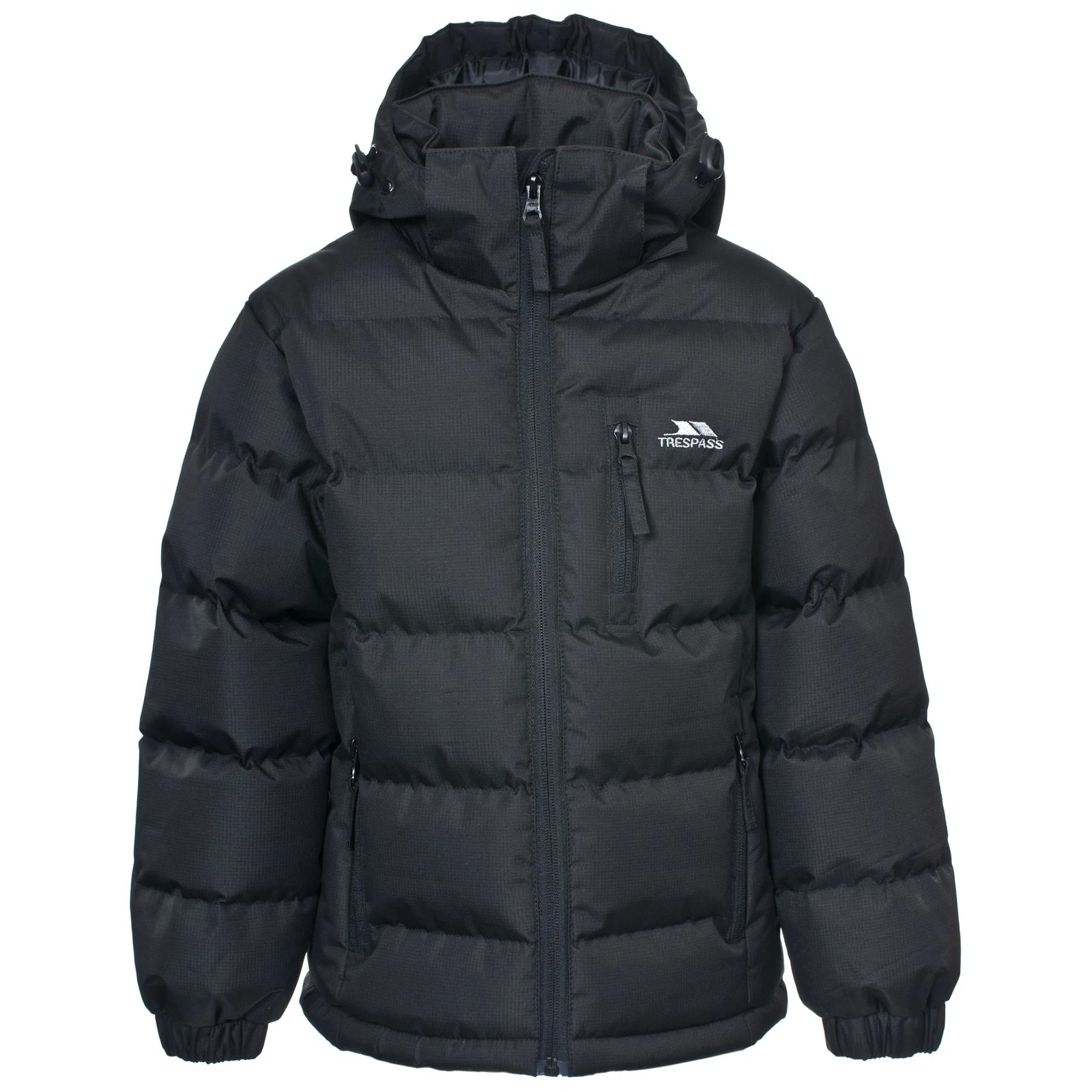 Trespass Boys Padded Adjustable Zip-Off Hood Waterproof Jacket - Tuff