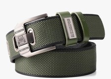 Men's Nylon Web Belt - Breathable Canvas Belt with Leather Loop