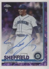 2019 Topps Chrome Sapphire Edition Purple 8/10 Justus Sheffield #CSA-JS Auto 7rd