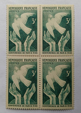 Timbre FRANCE - 1946 - Bloc de 4 - conference de Paris YT 761 - Neuf **