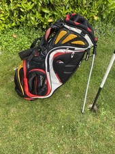 Taylormade R7 Golf Stand Bag Black, Dual Strap, Rain Hood, 5-Way Dividers