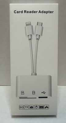 SD Card Reader for IPhone IPad, Lightning and USB C Dual Port SD Card Adapter