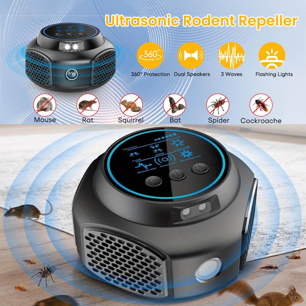 New Rodent Repellent Mouse Repellent Indoor Ultrasonic Pest Repeller Plug in