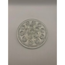 Vintage Clear Glass Flower Frog 16 Hole Round Floral Arranger 4.5 Inch