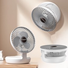 3 Speed Folding Desktop Fan Wall Mounted Air Conditioner USB Rechargeable Fan