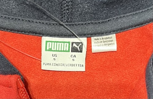 PUMA Sweatshirt Sweatpants Set Kids Boys 5 Red Blue 2 Piece Outfit Hooded New - Picture 4 of 11