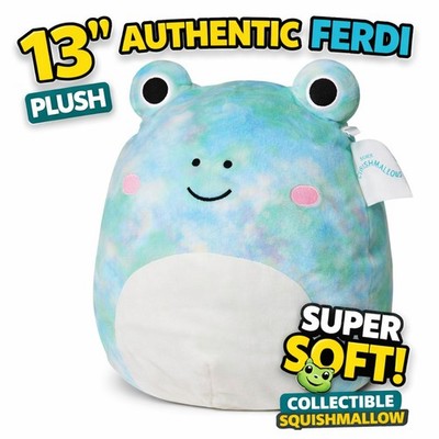 Squishmallows Ferdi Frog 13'' Tie Dye Plush Blue Green w/ Tush Tag Soft Stuffed A