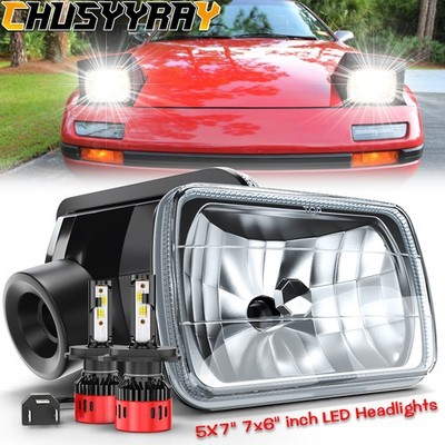 For Mazda RX-7 1986-91 Pair 5x7'' 7X6 inch LED Headlight High/Low Beam H4 Lights