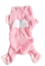 Angel Wings Dog Jacket Sweater Medium Pink Winter Clothing Pet Supplies