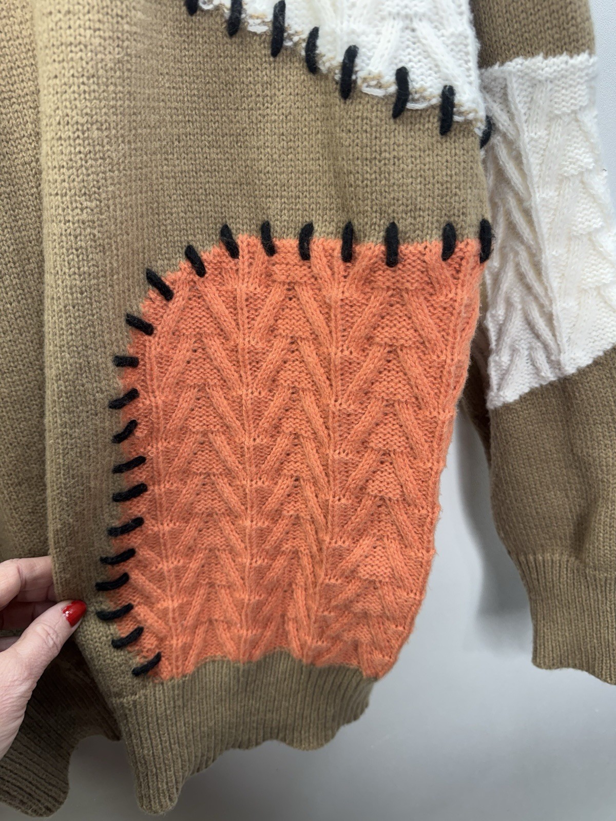 Aelfric Eden Patchwork Geometric Sweater Eccentri… - image 3