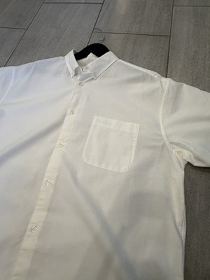 Supreme Loose Fit Short Sleeve Oxford Shirt in White SS24 Men's