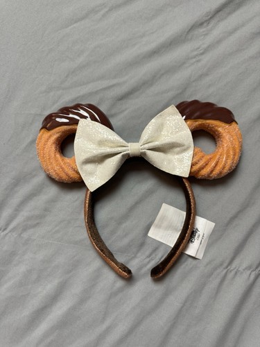 Disney Parks Churro Minnie Mouse Bow Ears Headband