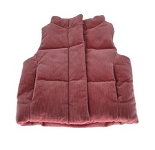 NWT Polo Ralph Lauren Vest Girls 12 Month Corduroy Pink Pony Duck Down Infant