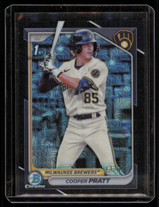 2024 Bowman Chrome Mega Box Navy Ref BCP137 Cooper Pratt #d 133/175 BREWERS