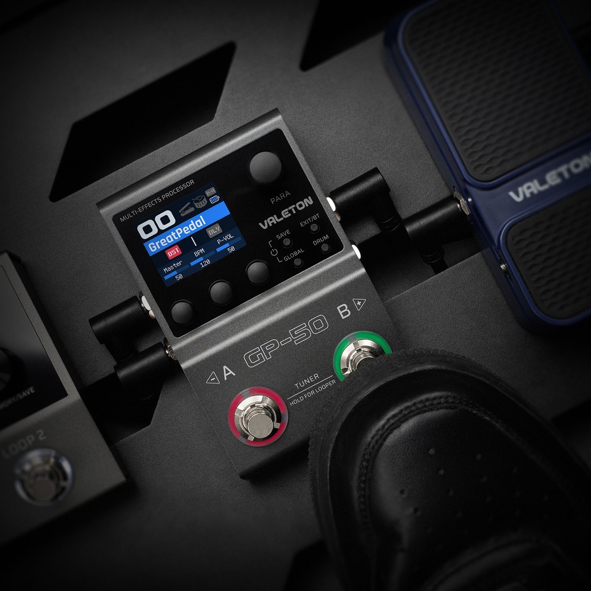 valeton gp-50+ampero switch セット売り Valeton GP-50 Multi-Effects Processor | NAM & IR Loader for Guitar