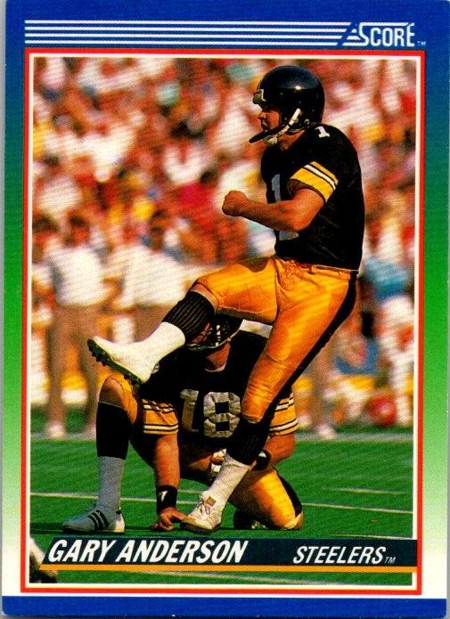 1990 Score 100 Hottest #48 Gary Anderson Pittsburgh Steelers