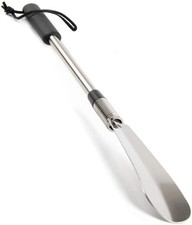 Fanwer Premium Long Handled Shoe Lifter 16" to 1 Count Pack of 1 , Silver