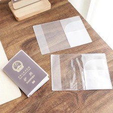 Transparent PVC Passport Cover Travel Document Holder ID Card Case 1Pc