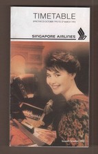 Singapore Airlines Timetable  October 25, 1992 =