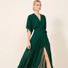 Reformation Winslow Dress Emerald  XL Viscose   Winslow Long Maxi Dress