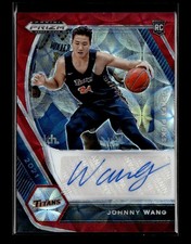 2021 Panini Prizm Draft #DP-JWA Johnny Wang Autographs Prizms Choice Red #/88