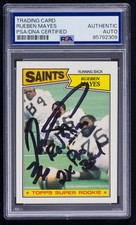 Rueben Mayes Signed 1987 Topps Rookie Card #274 (PSA) Pro Bowl Inscription. rookie card picture