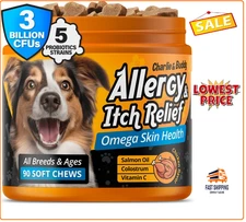 Dog Allergy Itch Relief & Immune Chews for Dogs with Omega 3 Itchy Skin