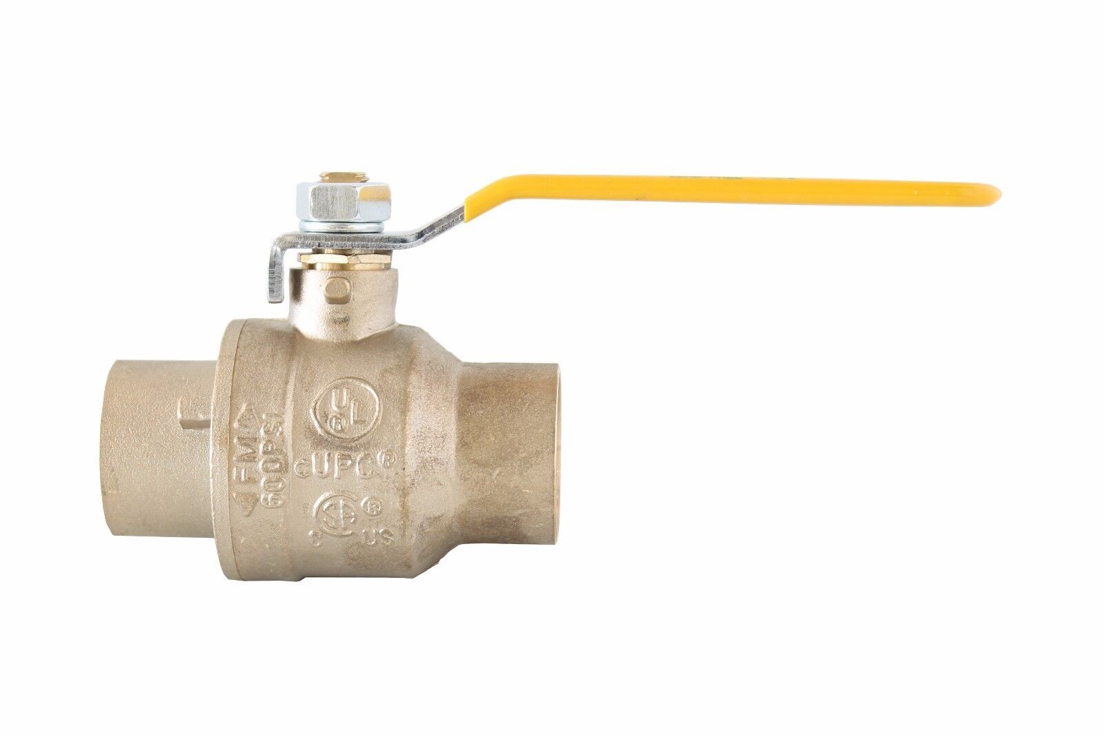 2" Inch Full Port Brass Ball Valve Lead Free C x C Sweat Ends