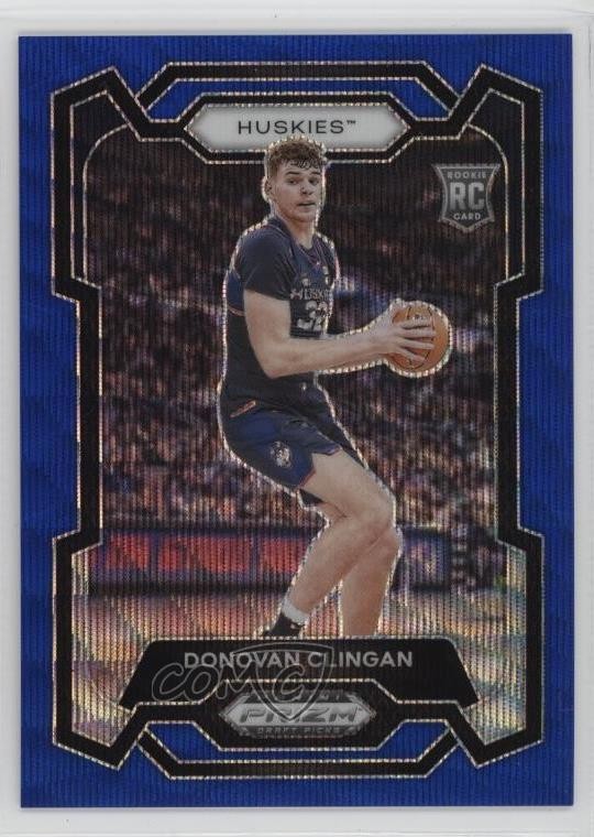 2024 Panini Prizm Draft Picks Blue Wave /249 Donovan Clingan #95 Rookie RC 6o3