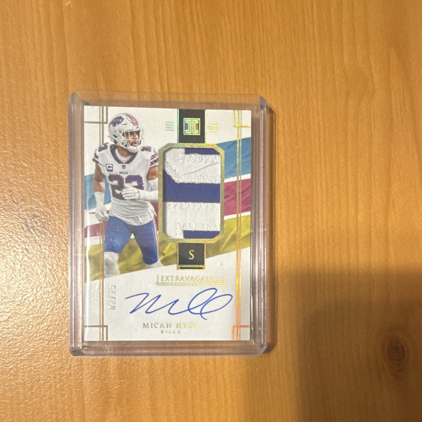 Panini 2022 Impeccable Micah Hyde Extravagance Patch Auto /15 #EPA-MHY