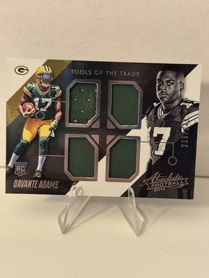 Davante Adams 2014 Panini Absolute Tools of the Trade Rookie Quad Patch RC /249