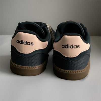 adidas Cloudfoam Plus Sneaker - Navy White Gum Striped Logo Lace Up Men