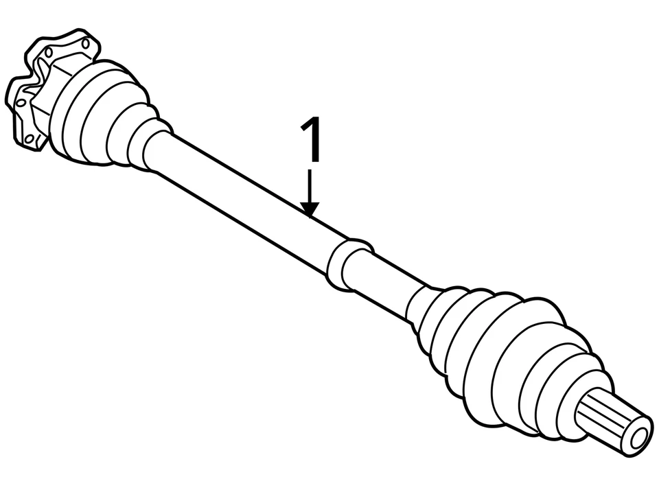 Axle Shaft Front Axle AWD Quattro Fits 13-17 AUDI A5 2977576 - Image 4 of 4