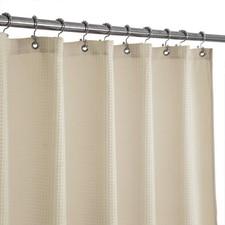 Stall Fabric Weave Waffle Shower Curtain 36 x 72 inch, Spa, Hotel Luxury Spa,...