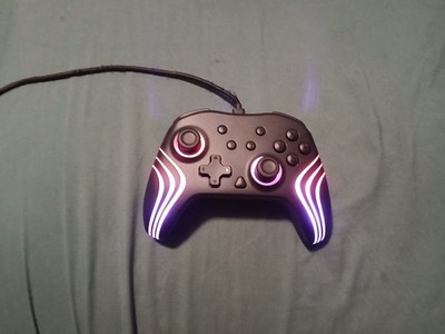 Nintendo Switch Pro Style Wired  Controller LED Black RGB