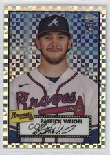 2021 Topps Chrome Platinum Anniversary X-Fractor Patrick Weigel #105 qf6