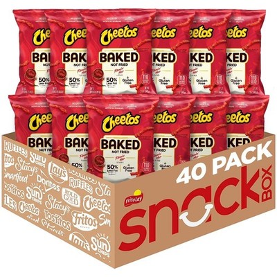 Flamin' Hot Cheese Flavored Snacks 50% Less Fat Crunchy 1 oz 40 Pack