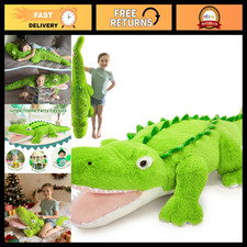 Giant 51" Alligator Stuffed Animal Plush Toy - Soft Crocodile Body Pillow Gift