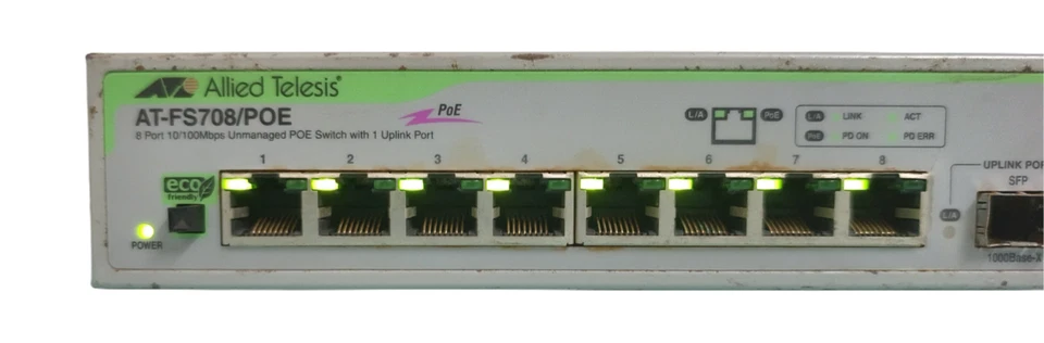 Allied Telesis AT-FS708/POE Unmanaged Fast Ethernet 8-port 10/100TX Switch ✅💥 - Image 3 of 4