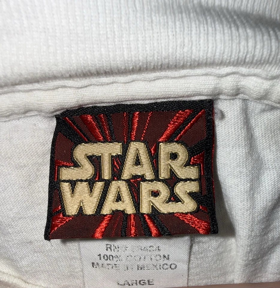Camiseta De Colección Rara Blanca Episodio 1 Star Wars Talla L Foto 3 de 3